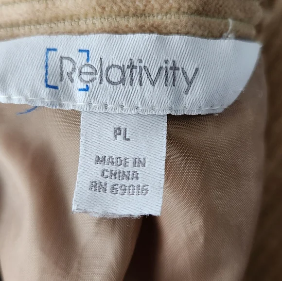 Relativity Women's Tan Corduroy Jacket - Picture 6 of 16